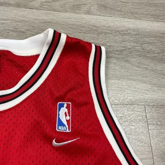 Vintage Michael Jordan Jersey Mens 3XL Red Nike Chicago Bulls 90s NBA Basketball - Picture 4 of 12